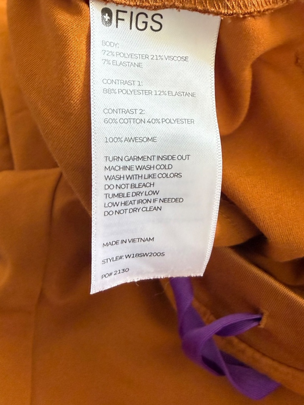 Figs Zamora Drawstring Petite Jogger Scrub Pants Atlantic Fall size XL PO:2130 - Picture 4 of 4